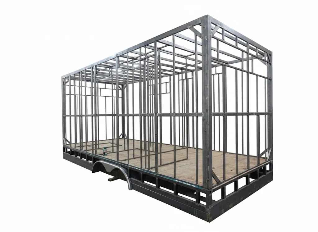 Elk Creek Trailers all-steel frame construction on all restroom trailers